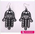 Boucles d'oreilles filigranées main de fatma